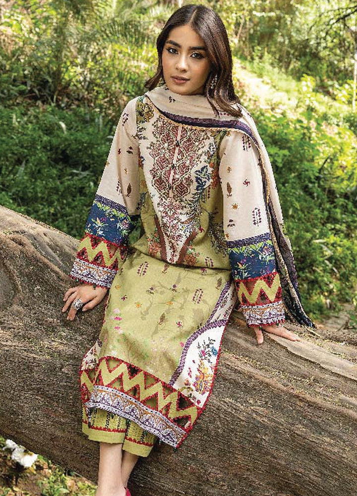 Iris By Humdum Embroidered Lawn Suits Unstitched 3 Piece HD23I D-05 - Summer Collection