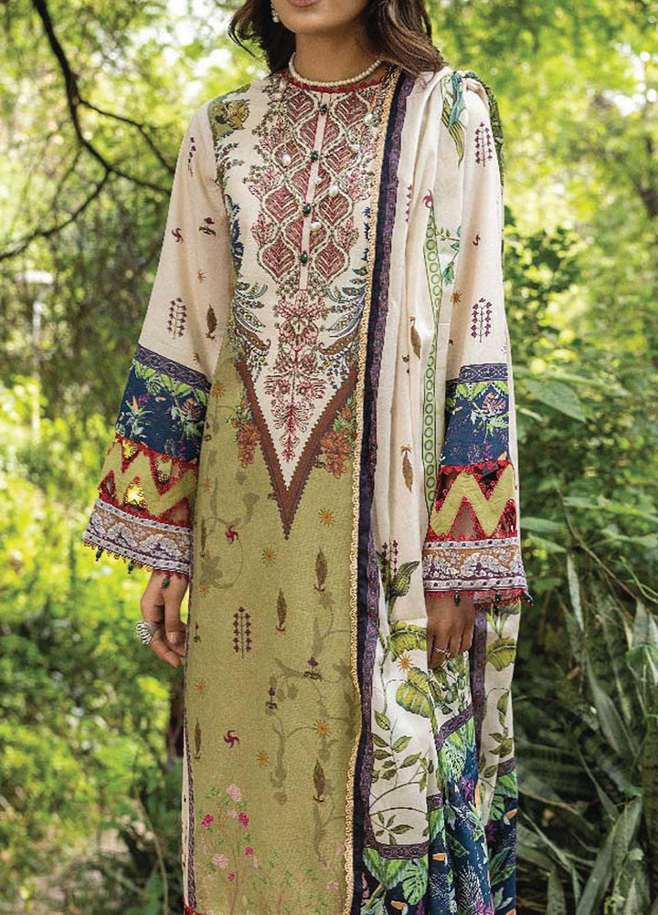 Iris By Humdum Embroidered Lawn Suits Unstitched 3 Piece HD23I D-05 - Summer Collection
