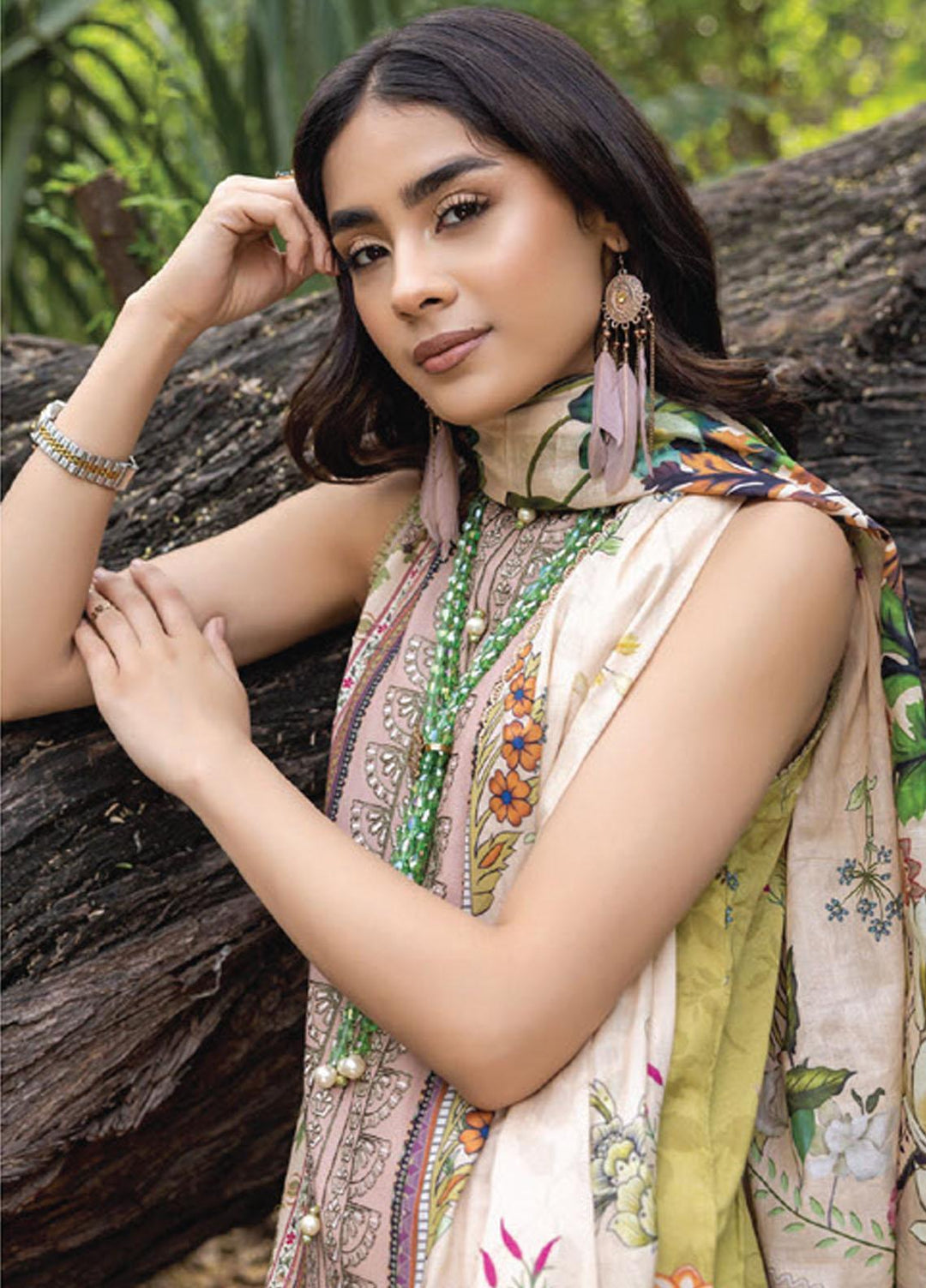 Iris By Humdum Embroidered Lawn Suits Unstitched 3 Piece HD23I D-07 - Summer Collection