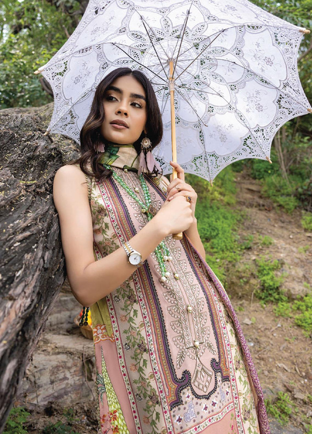 Iris By Humdum Embroidered Lawn Suits Unstitched 3 Piece HD23I D-07 - Summer Collection