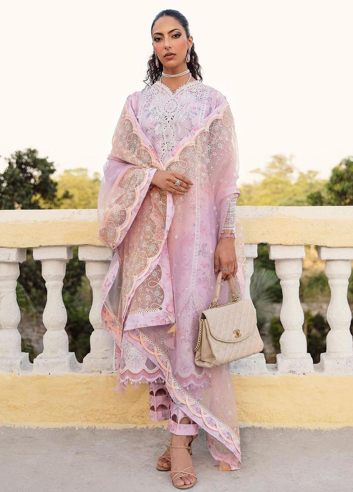 Iris By Jazmin Embroidered Lawn Suits Unstitched 3 Piece JZ23IL D-04 Roisin - Eid Collection