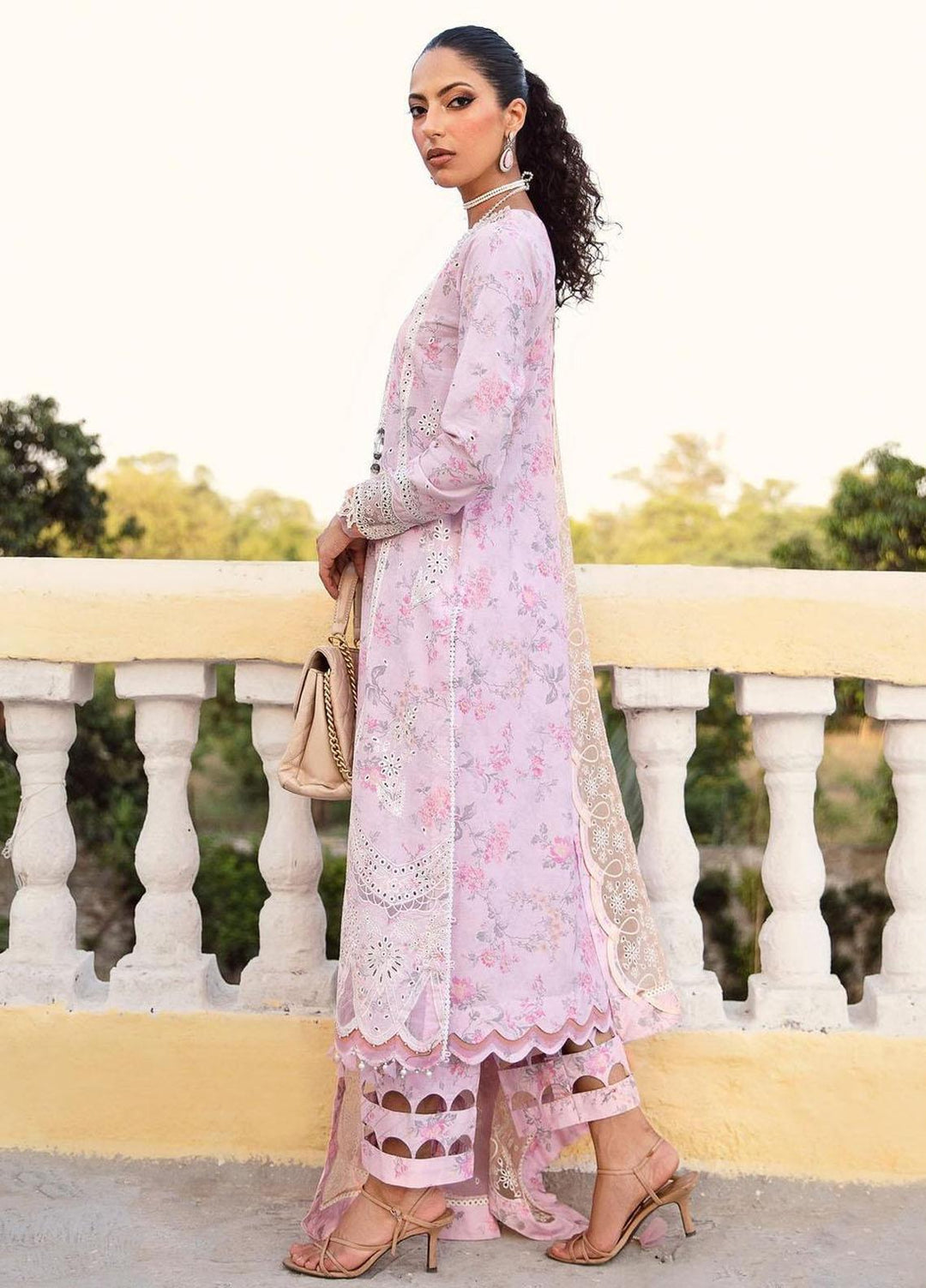 Iris By Jazmin Embroidered Lawn Suits Unstitched 3 Piece JZ23IL D-04 Roisin - Eid Collection