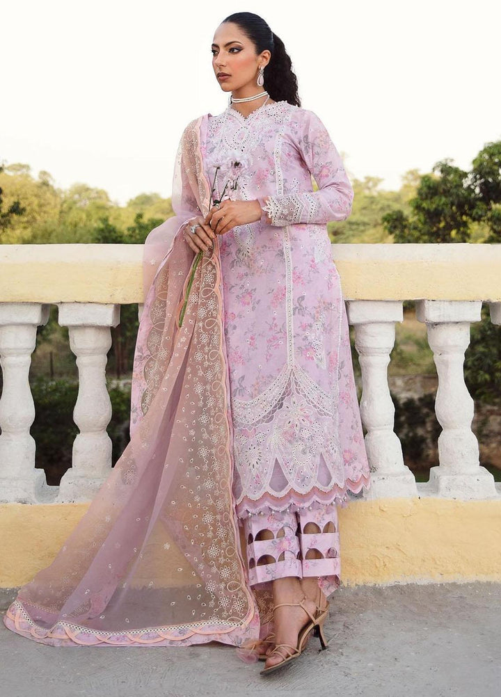 Iris By Jazmin Embroidered Lawn Suits Unstitched 3 Piece JZ23IL D-04 Roisin - Eid Collection
