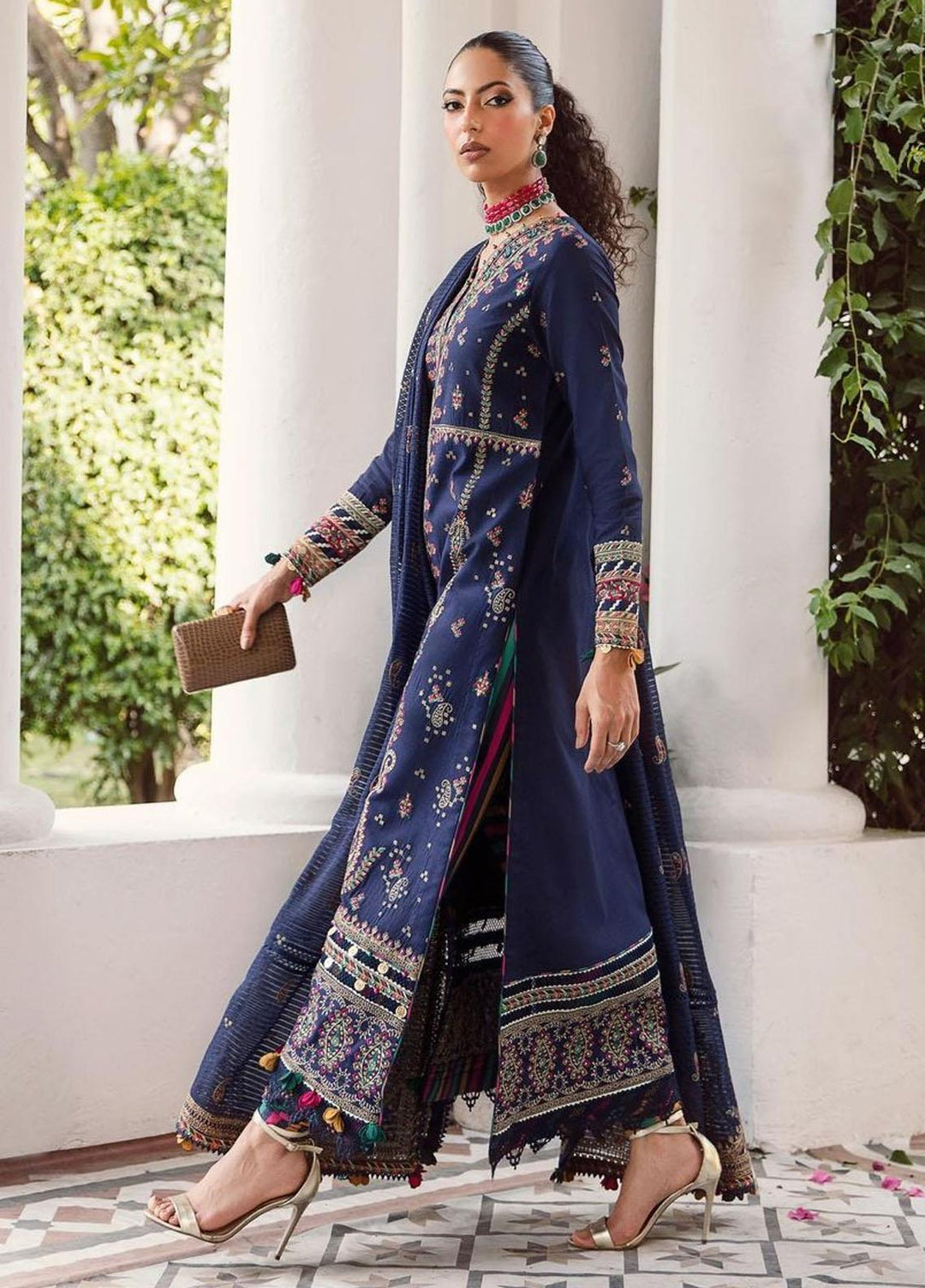 Iris By Jazmin Embroidered Lawn Suits Unstitched 3 Piece JZ23IL D-05 Jazylyn - Eid Collection