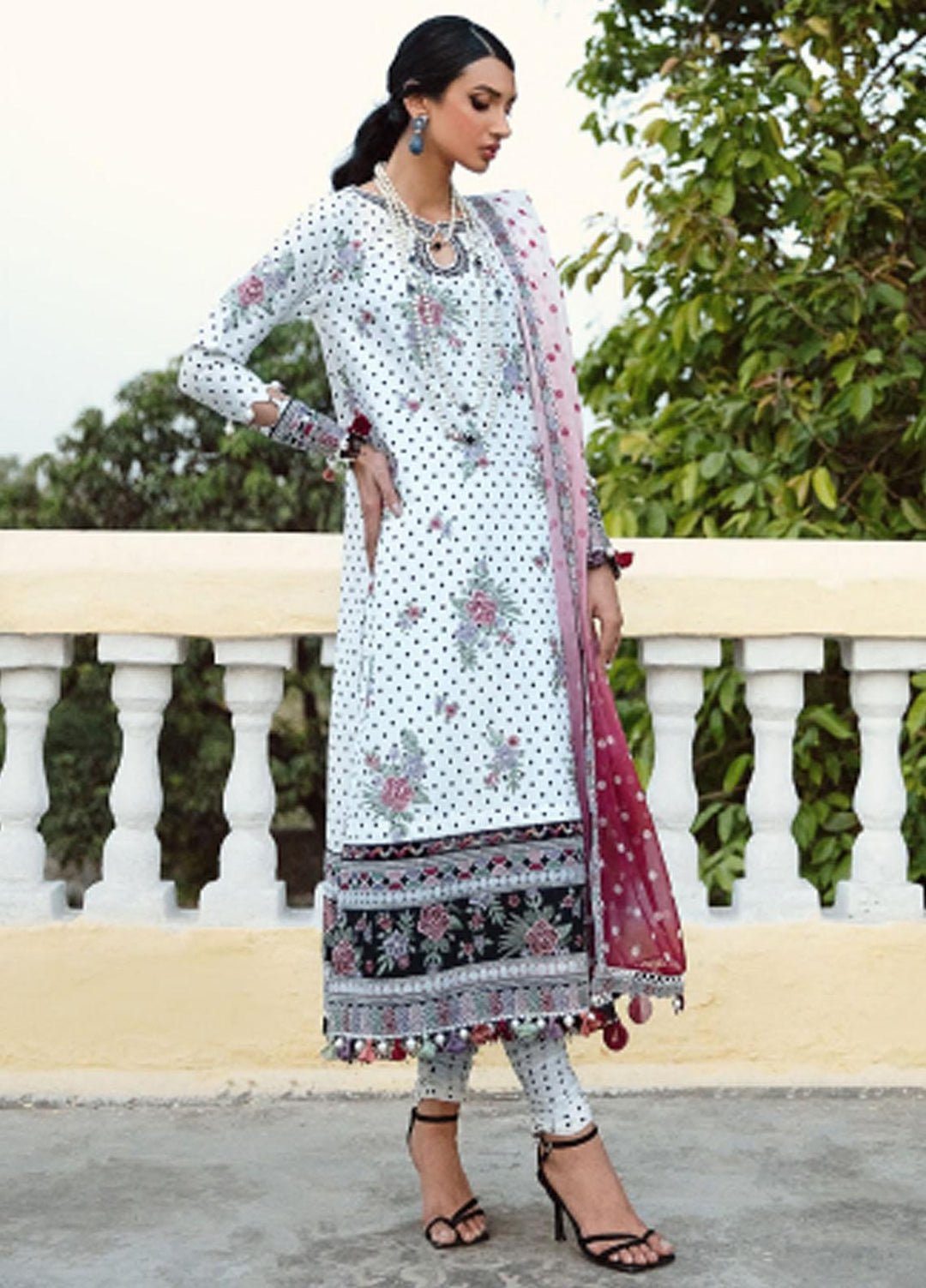 Iris By Jazmin Embroidered Lawn Suits Unstitched 3 Piece JZ23IL D-10 Fallon - Eid Collection