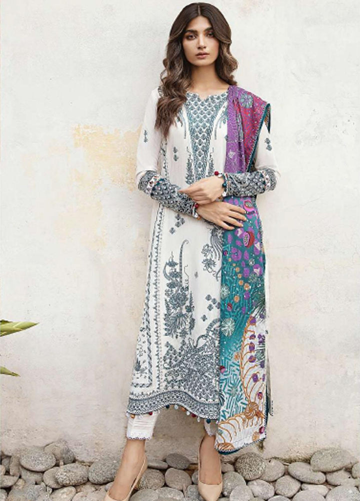 Iris By Jazmin Embroidered Slub Suits Unstitched 3 Piece JZ23IFW D-02 - Winter Collection