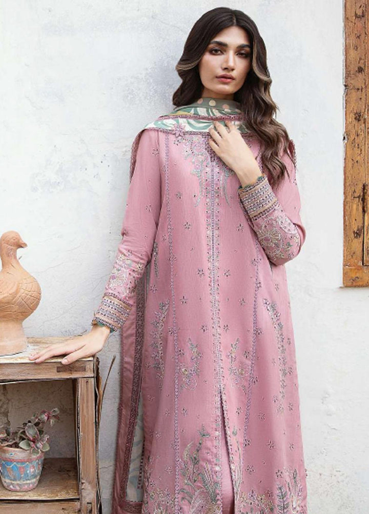 Iris By Jazmin Embroidered Slub Suits Unstitched 3 Piece JZ23IFW D-03 - Winter Collection
