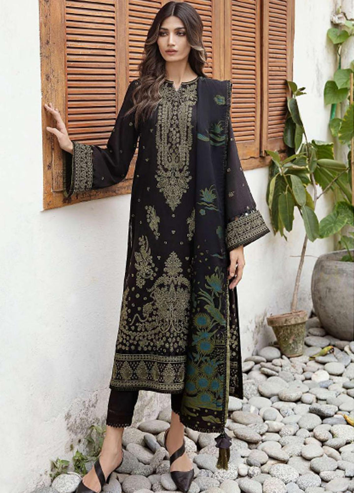 Iris By Jazmin Embroidered Slub Suits Unstitched 3 Piece JZ23IFW D-04 - Winter Collection