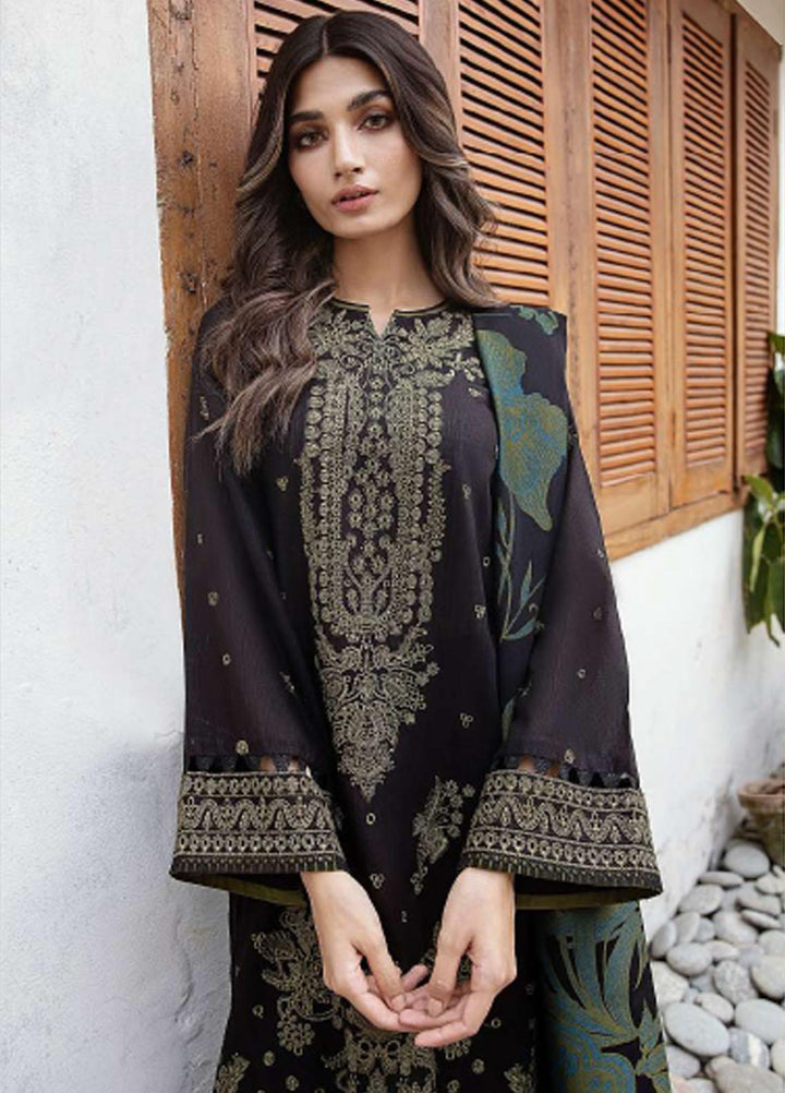 Iris By Jazmin Embroidered Slub Suits Unstitched 3 Piece JZ23IFW D-04 - Winter Collection