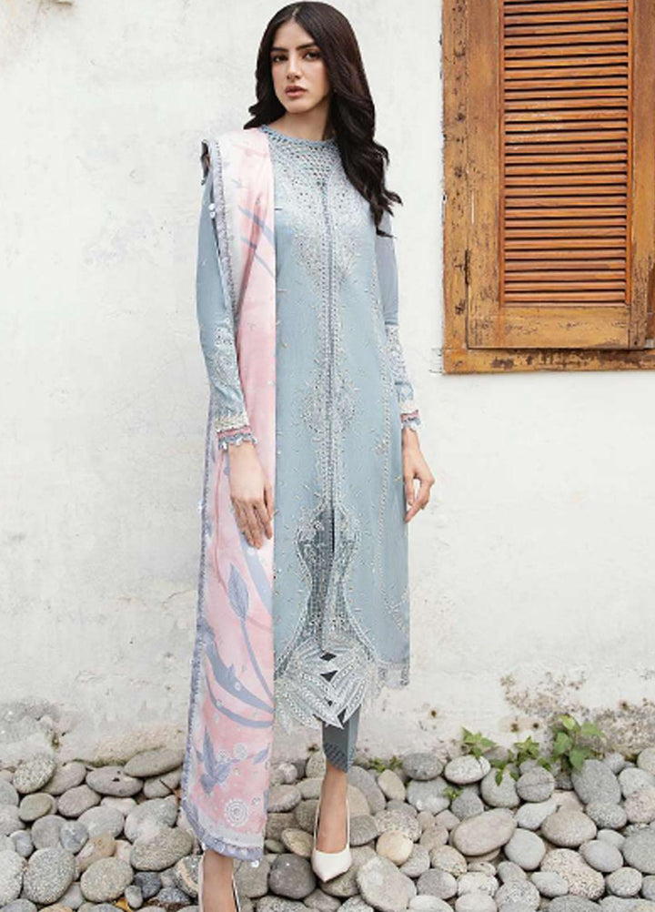Iris By Jazmin Embroidered Slub Suits Unstitched 3 Piece JZ23IFW D-05 - Winter Collection