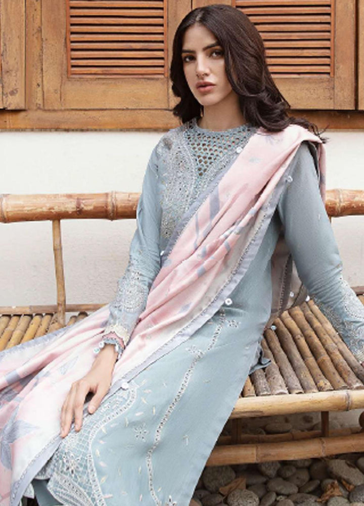 Iris By Jazmin Embroidered Slub Suits Unstitched 3 Piece JZ23IFW D-05 - Winter Collection
