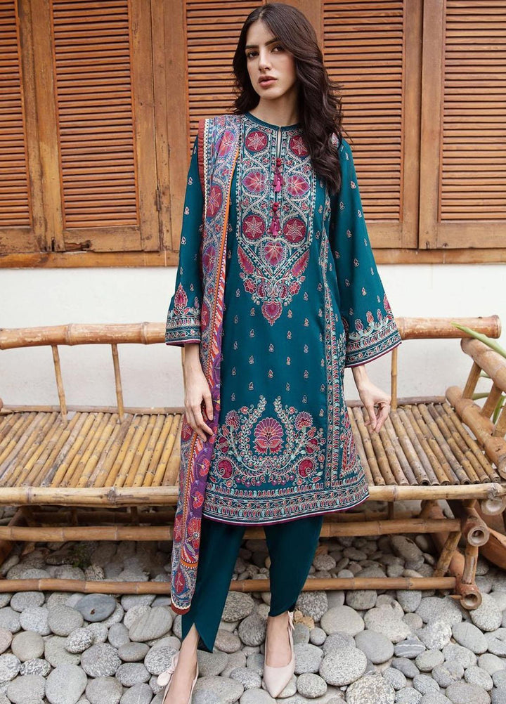 Iris By Jazmin Embroidered Slub Suits Unstitched 3 Piece JZ23IFW D-06 - Winter Collection