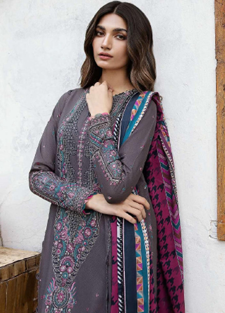 Iris By Jazmin Embroidered Slub Suits Unstitched 3 Piece JZ23IFW D-07 - Winter Collection