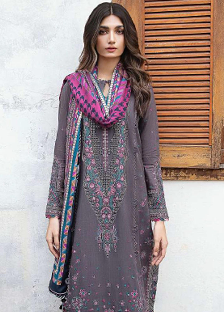 Iris By Jazmin Embroidered Slub Suits Unstitched 3 Piece JZ23IFW D-07 - Winter Collection