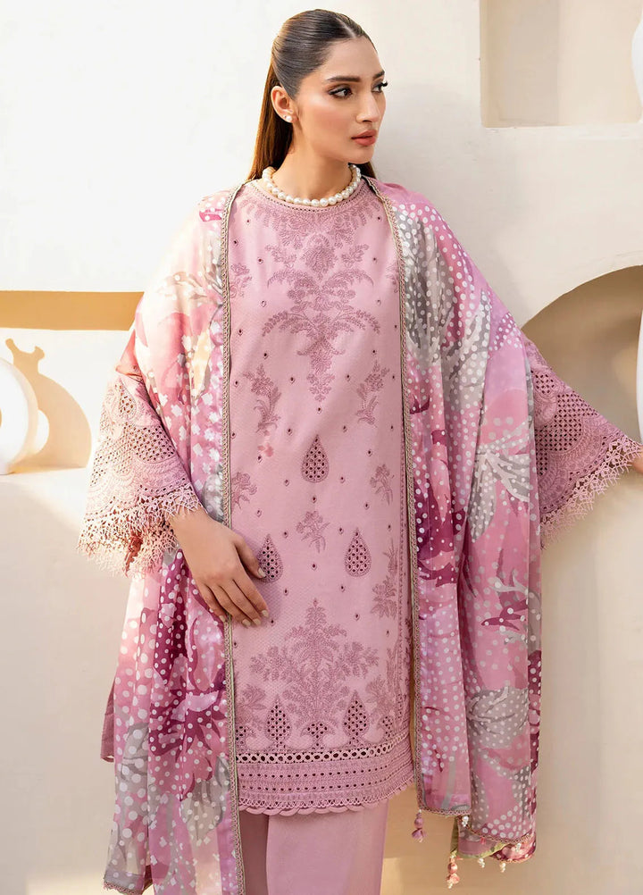Iris By Jazmin Embroidered Lawn Suits Unstitched 3 Piece JZ24I D1 - Summer Collection
