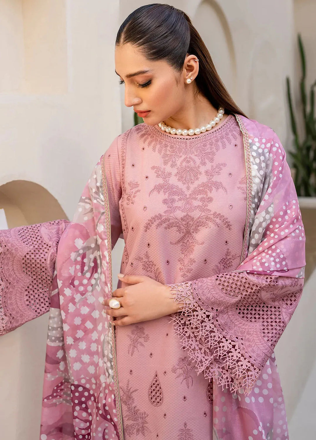 Iris By Jazmin Embroidered Lawn Suits Unstitched 3 Piece JZ24I D1 - Summer Collection