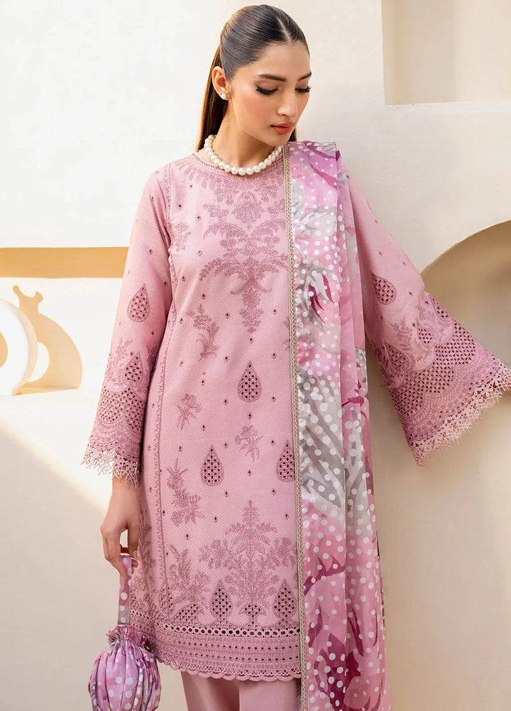 Iris By Jazmin Embroidered Lawn Suits Unstitched 3 Piece JZ24I D1 - Summer Collection