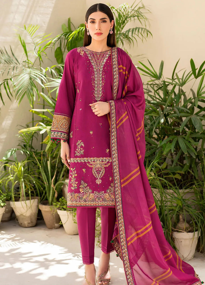 Iris By Jazmin Embroidered Lawn Suits Unstitched 3 Piece JZ24I D10 - Summer Collection