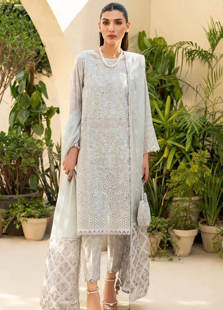 Iris By Jazmin Embroidered Lawn Suits Unstitched 3 Piece JZ24I D2 - Summer Collection