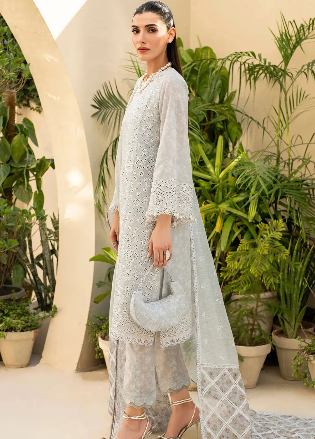 Iris By Jazmin Embroidered Lawn Suits Unstitched 3 Piece JZ24I D2 - Summer Collection
