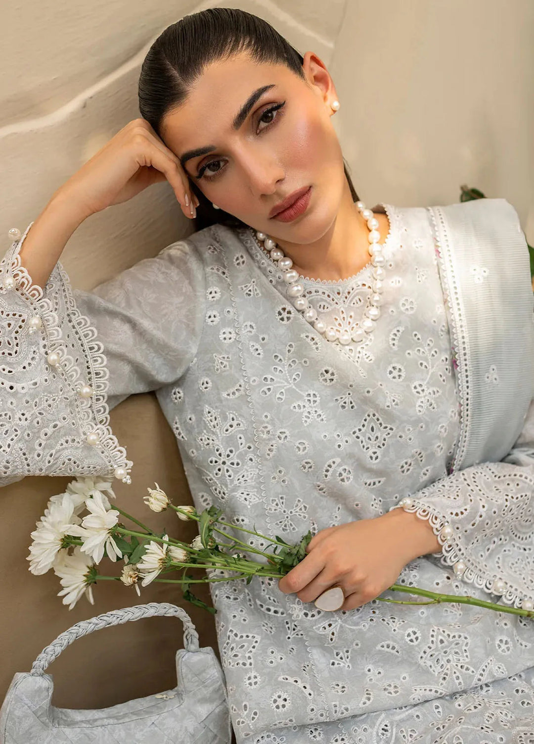Iris By Jazmin Embroidered Lawn Suits Unstitched 3 Piece JZ24I D2 - Summer Collection