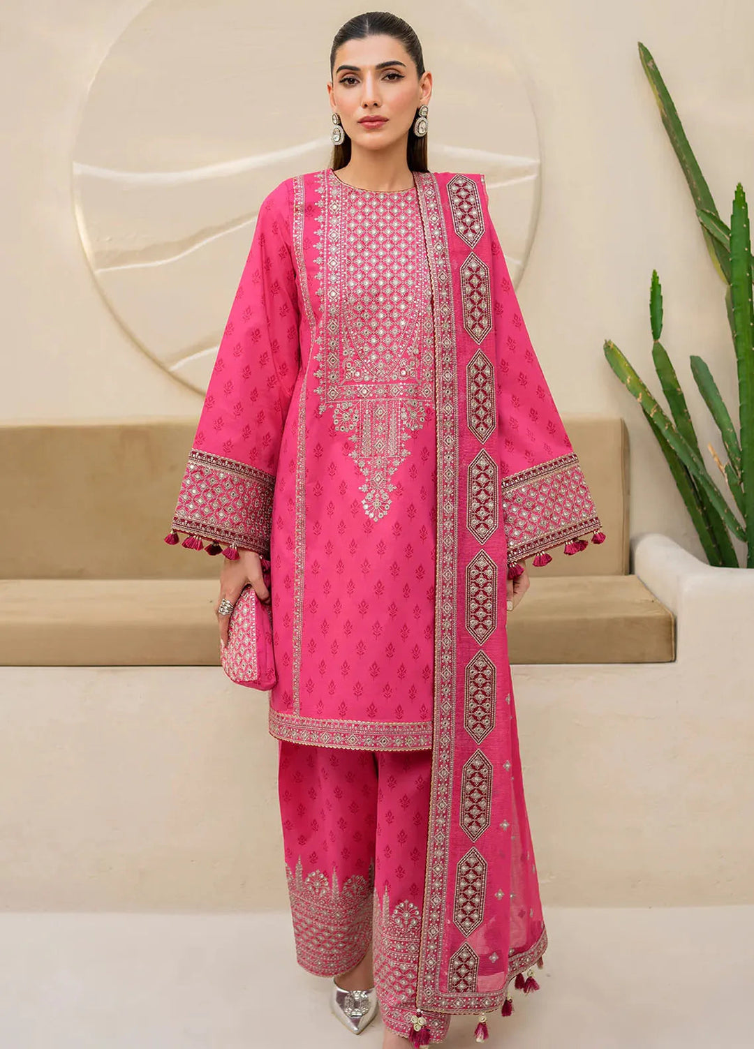 Iris By Jazmin Embroidered Lawn Suits Unstitched 3 Piece JZ24I D3 - Summer Collection