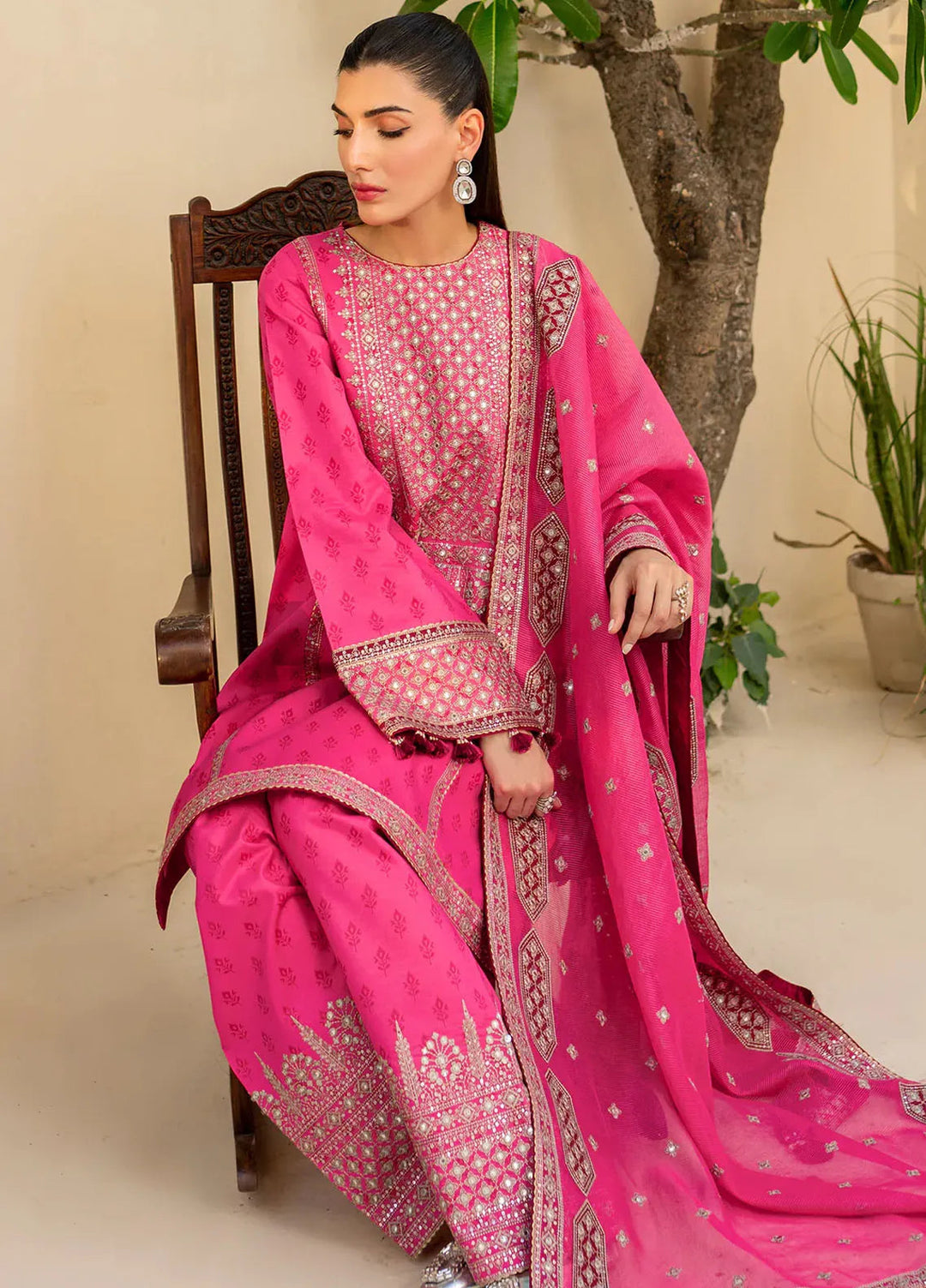 Iris By Jazmin Embroidered Lawn Suits Unstitched 3 Piece JZ24I D3 - Summer Collection