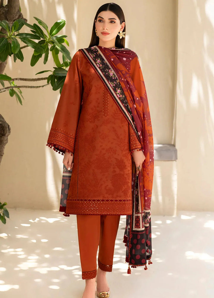 Iris By Jazmin Embroidered Lawn Suits Unstitched 3 Piece JZ24I D5 - Summer Collection