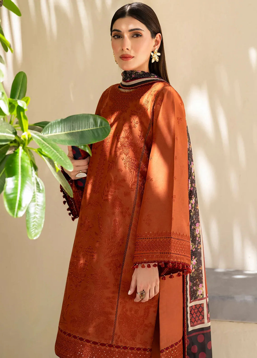 Iris By Jazmin Embroidered Lawn Suits Unstitched 3 Piece JZ24I D5 - Summer Collection