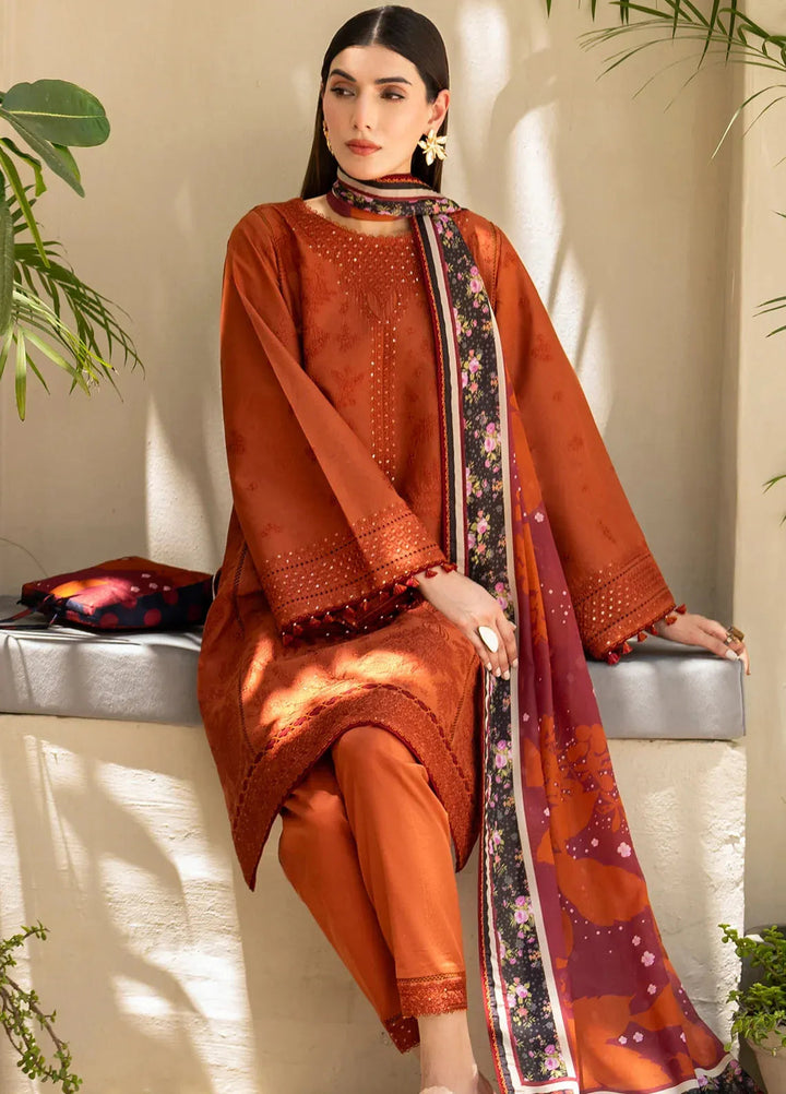Iris By Jazmin Embroidered Lawn Suits Unstitched 3 Piece JZ24I D5 - Summer Collection