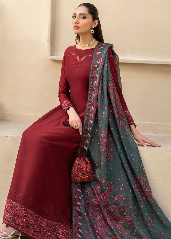 Iris By Jazmin Embroidered Lawn Suits Unstitched 3 Piece JZ24I D7 - Summer Collection