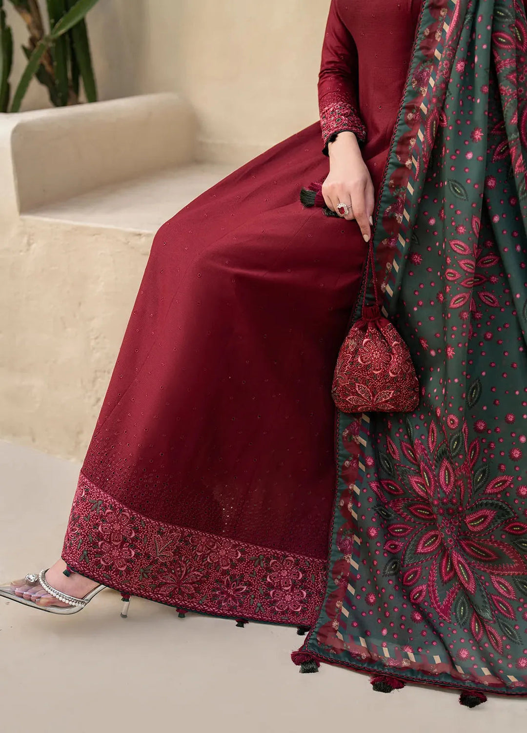 Iris By Jazmin Embroidered Lawn Suits Unstitched 3 Piece JZ24I D7 - Summer Collection