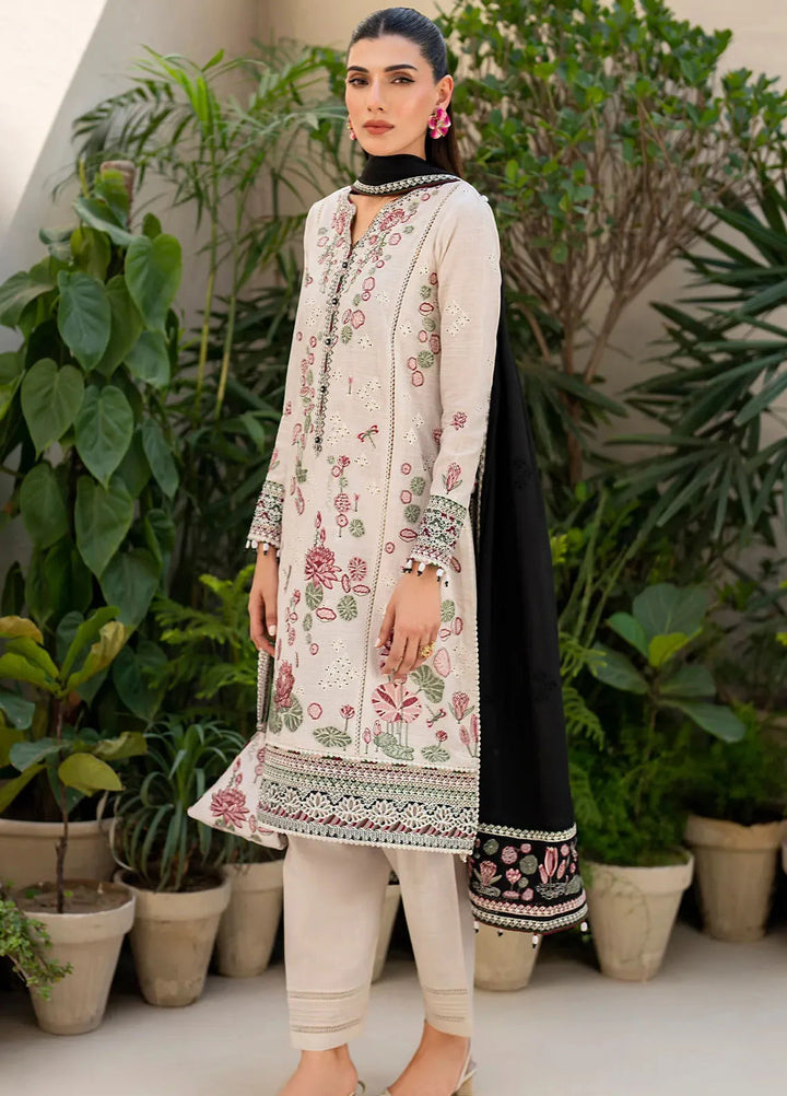 Iris By Jazmin Embroidered Lawn Suits Unstitched 3 Piece JZ24I D8 - Summer Collection