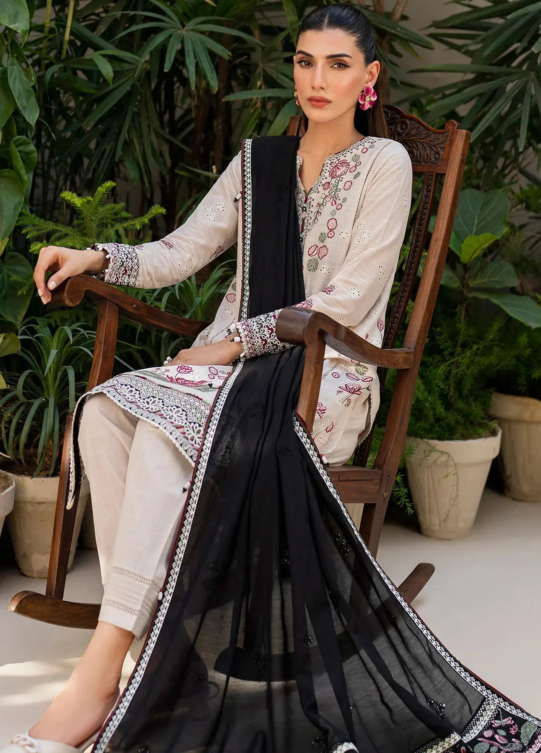 Iris By Jazmin Embroidered Lawn Suits Unstitched 3 Piece JZ24I D8 - Summer Collection