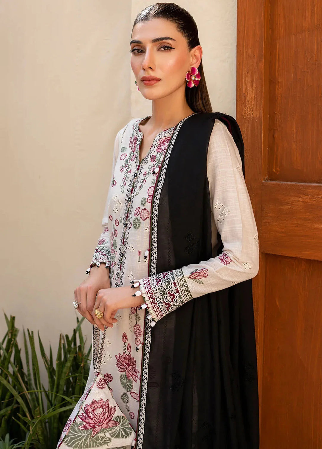 Iris By Jazmin Embroidered Lawn Suits Unstitched 3 Piece JZ24I D8 - Summer Collection