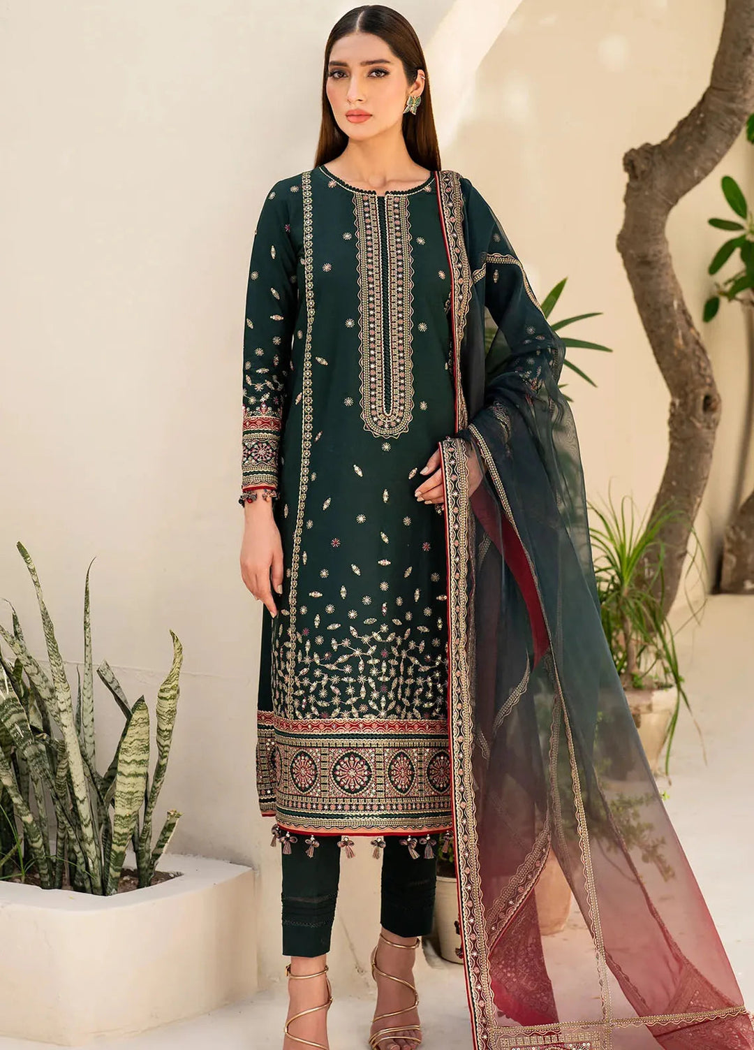 Iris By Jazmin Embroidered Lawn Suits Unstitched 3 Piece JZ24I D9 - Summer Collection