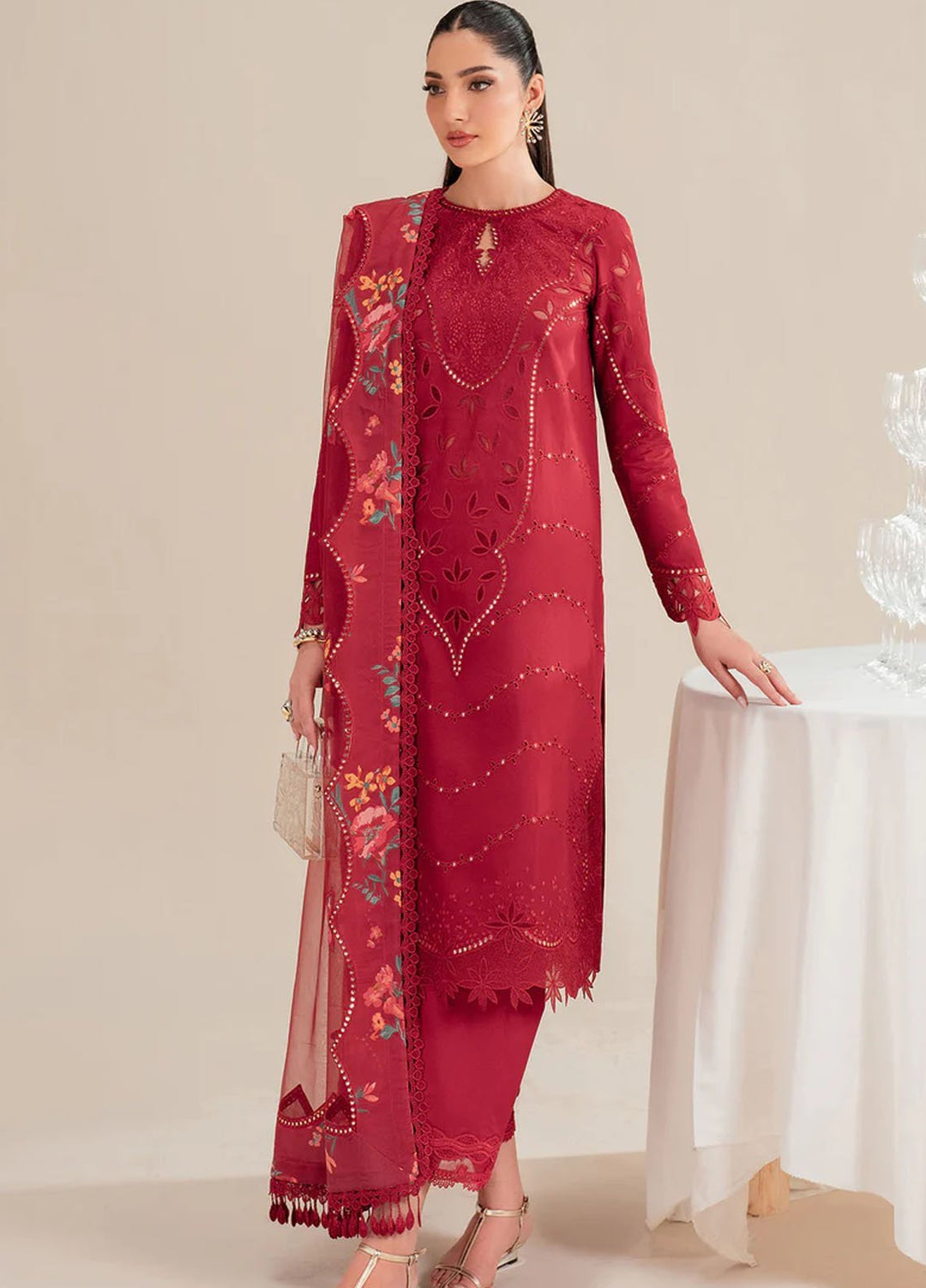Iris by Jazmin Embroidered Lawn Suits Unstitched 3 Piece JZ25IL D-03 - Summer Collection