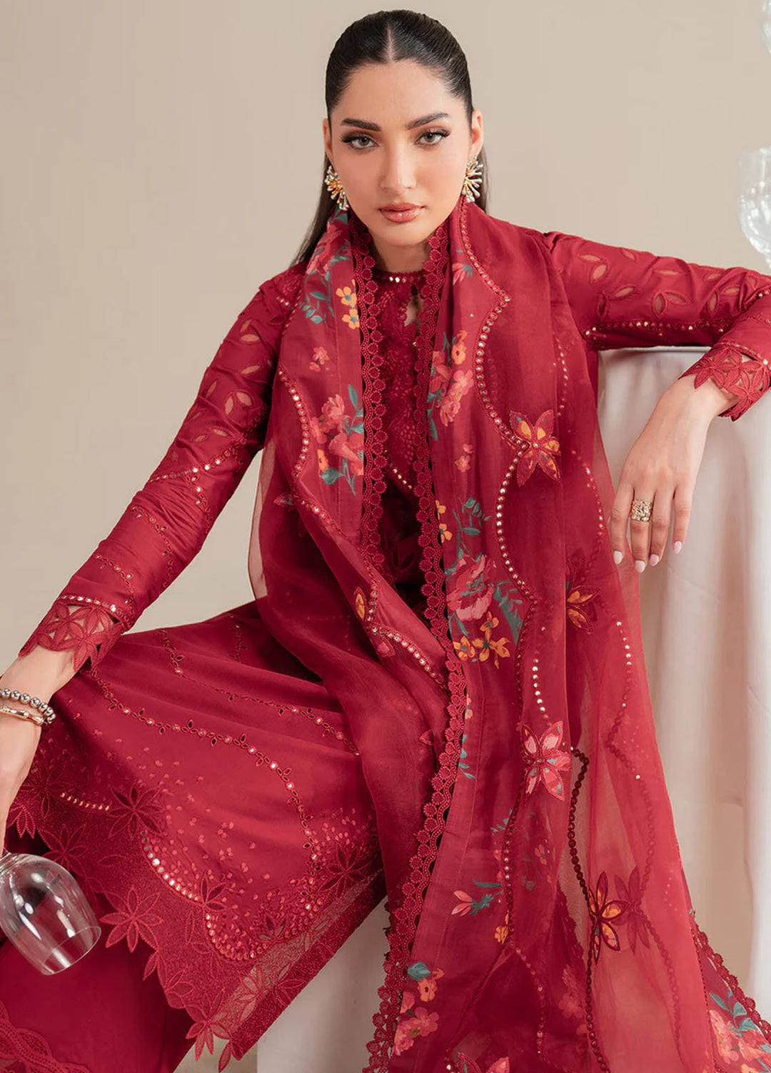 Iris by Jazmin Embroidered Lawn Suits Unstitched 3 Piece JZ25IL D-03 - Summer Collection
