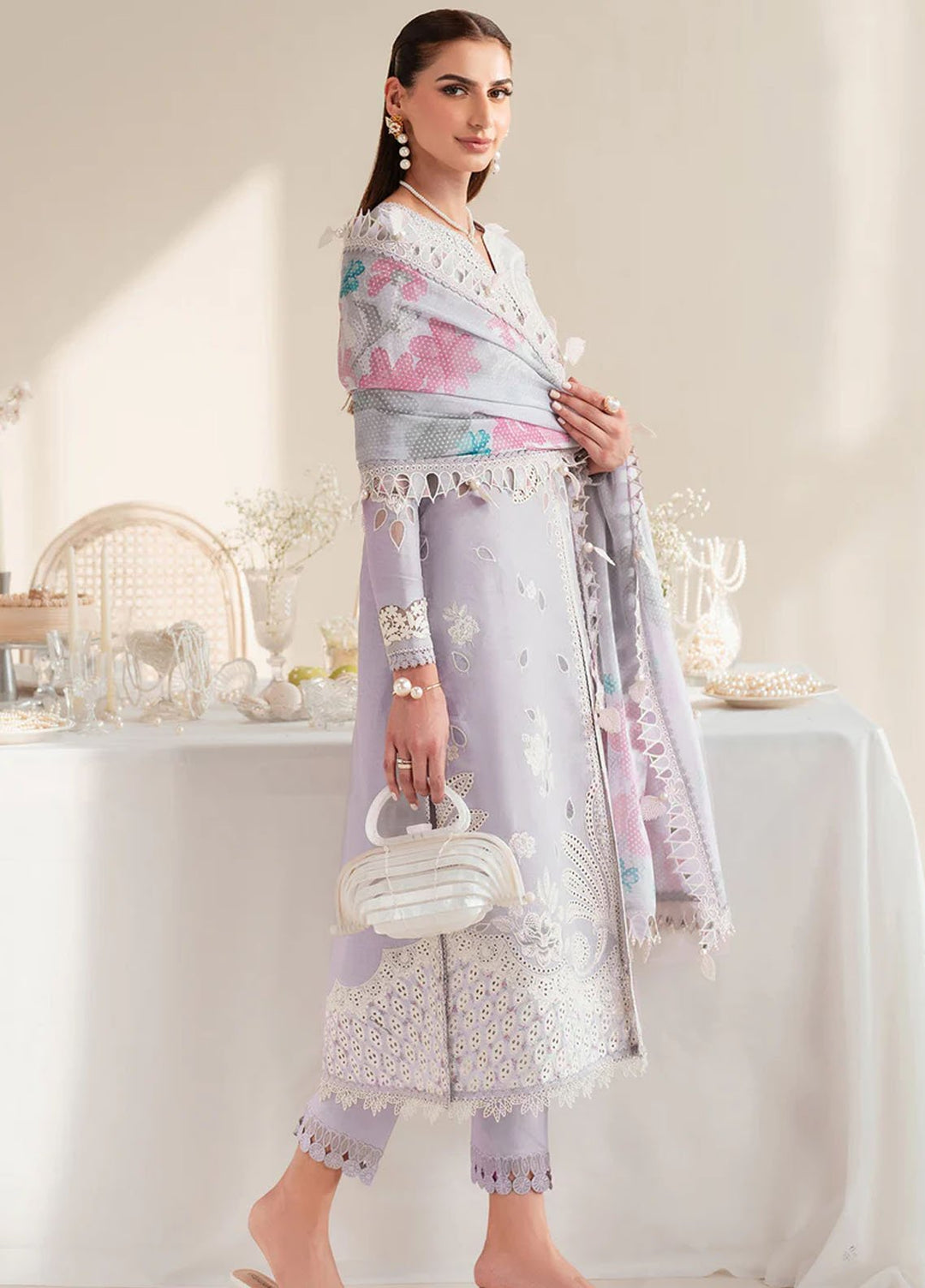 Iris by Jazmin Embroidered Lawn Suits Unstitched 3 Piece JZ25IL D-06 - Summer Collection