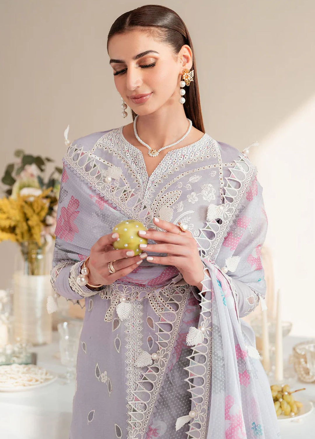Iris by Jazmin Embroidered Lawn Suits Unstitched 3 Piece JZ25IL D-06 - Summer Collection