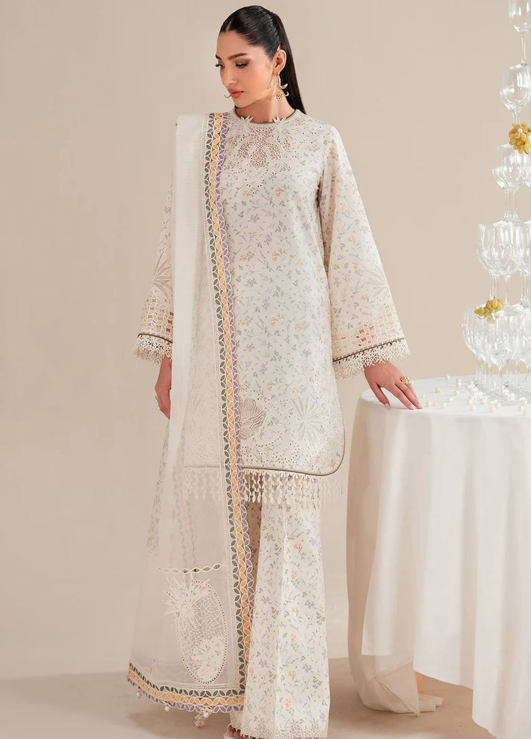 Iris by Jazmin Embroidered Lawn Suits Unstitched 3 Piece JZ25IL D-09 - Summer Collection