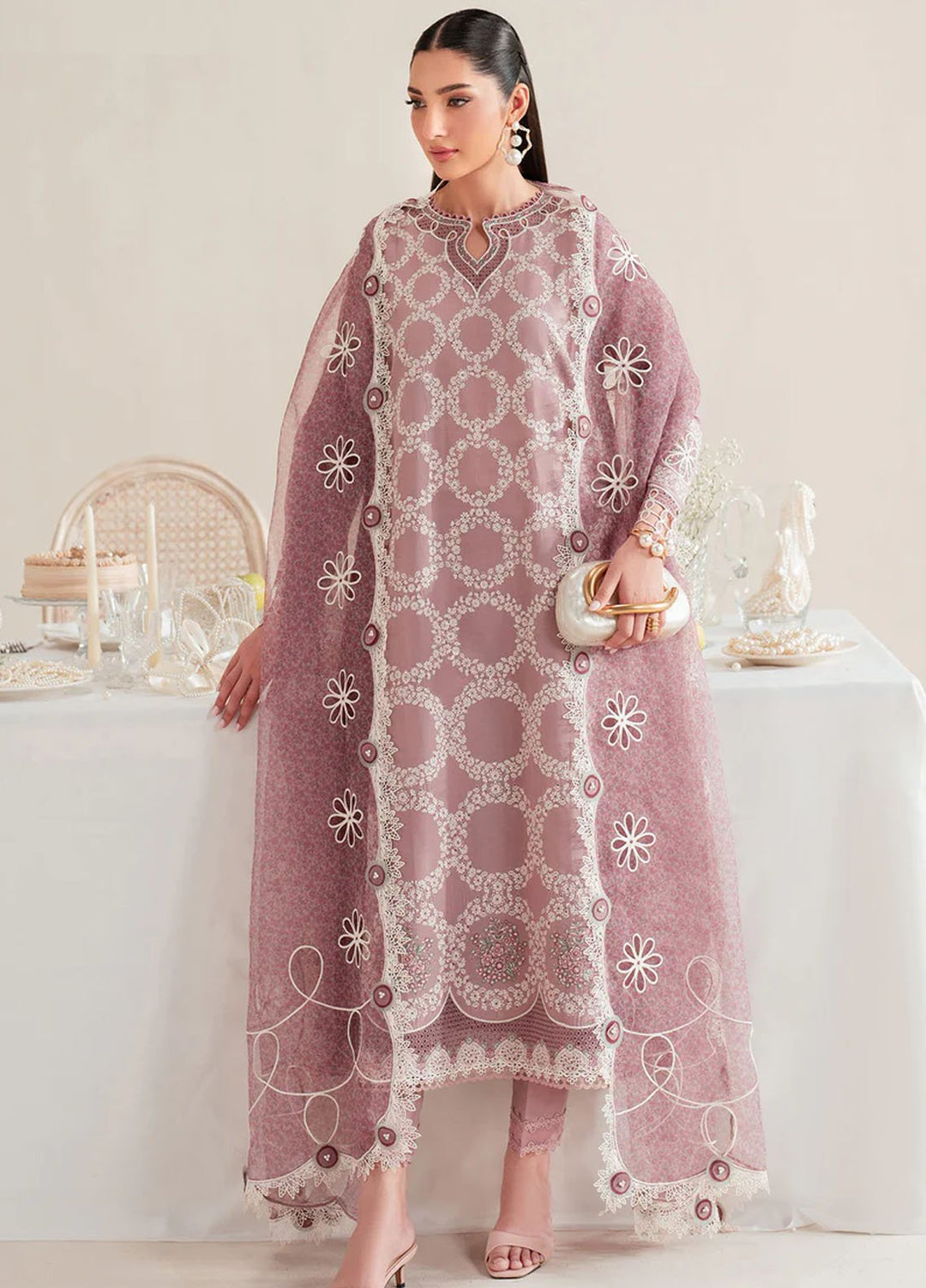 Iris by Jazmin Embroidered Lawn Suits Unstitched 3 Piece JZ25IL D-10 - Summer Collection