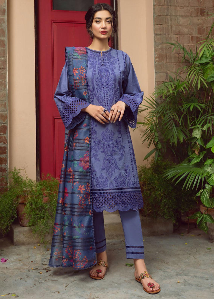 Iris By Jazmin Embroidered Lawn Suits Unstitched 3 Piece JZ23I 05 Phlox - Spring / Summer Collection