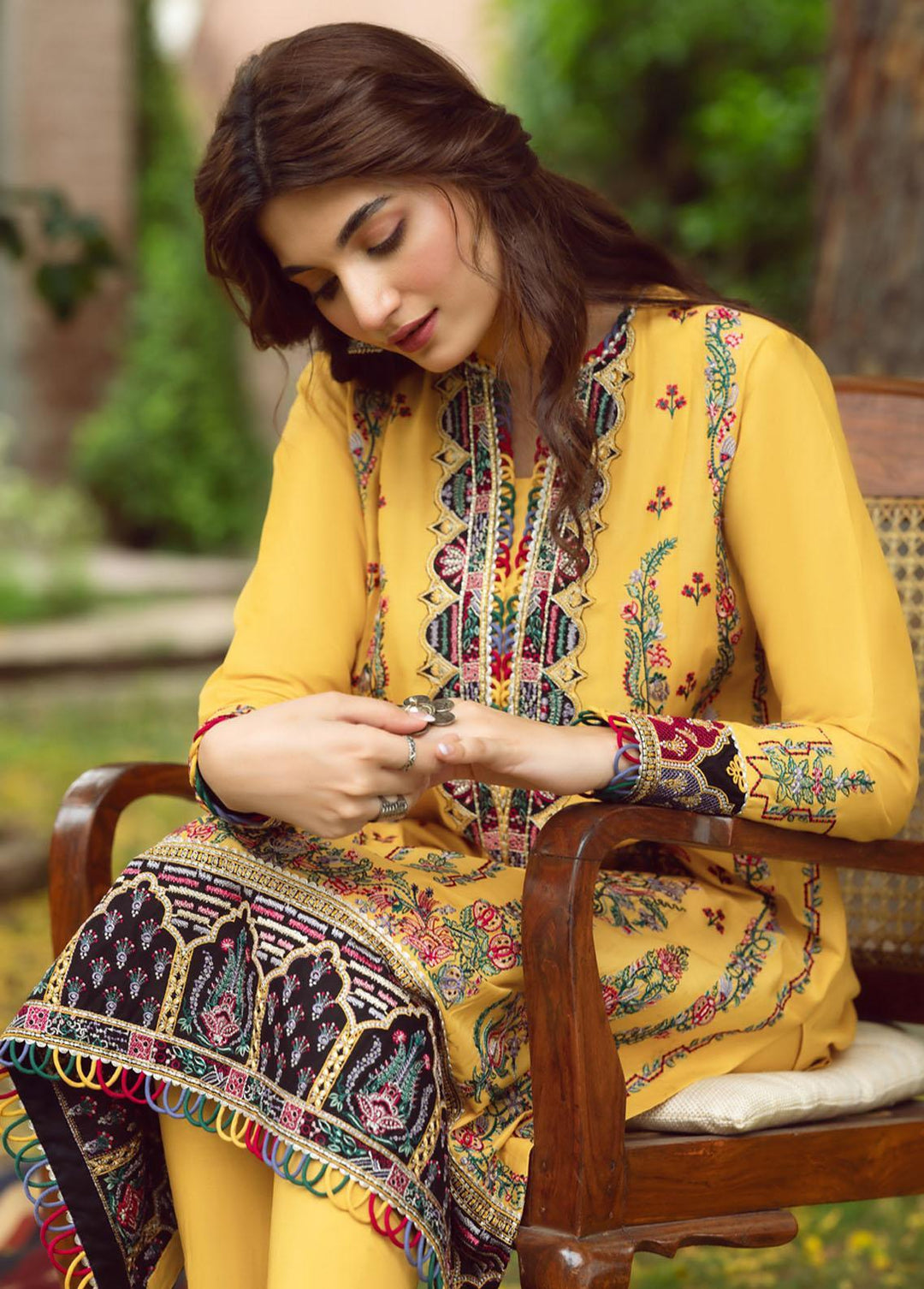 Iris By Jazmin Embroidered Lawn Suits Unstitched 3 Piece JZ23I 07 Cassia - Spring / Summer Collection