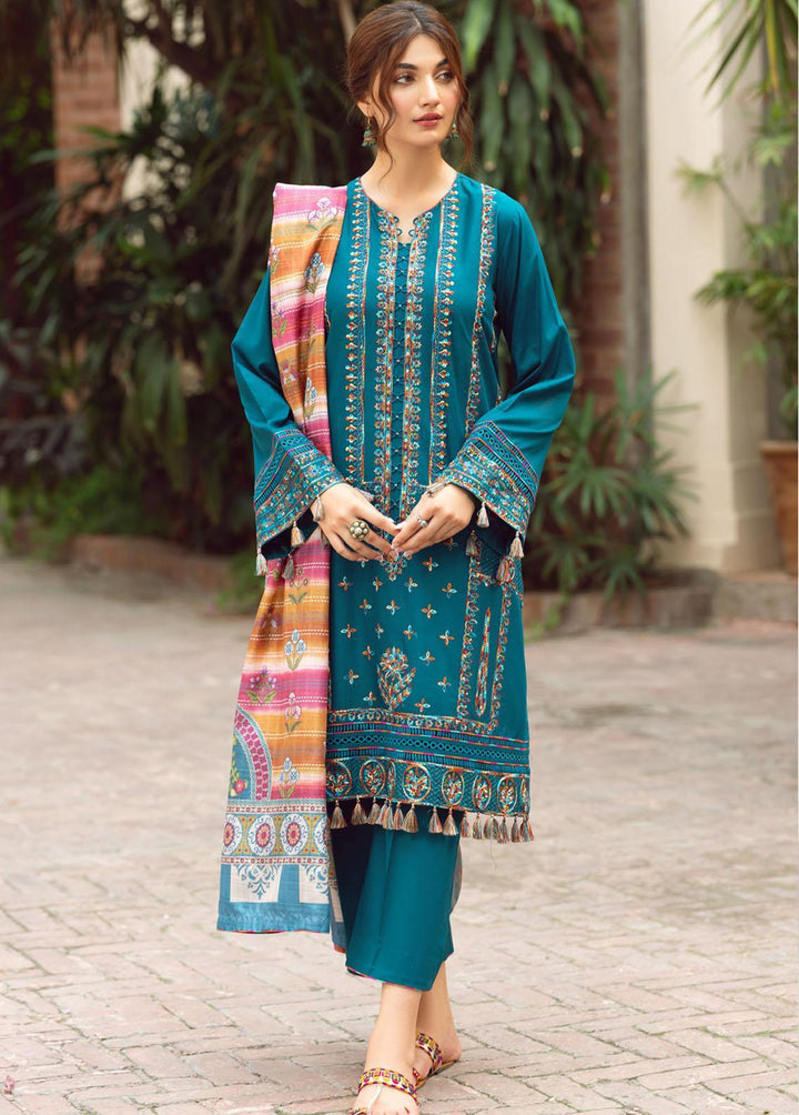 Iris By Jazmin Embroidered Lawn Suits Unstitched 3 Piece JZ23I 08 Greta - Spring / Summer Collection