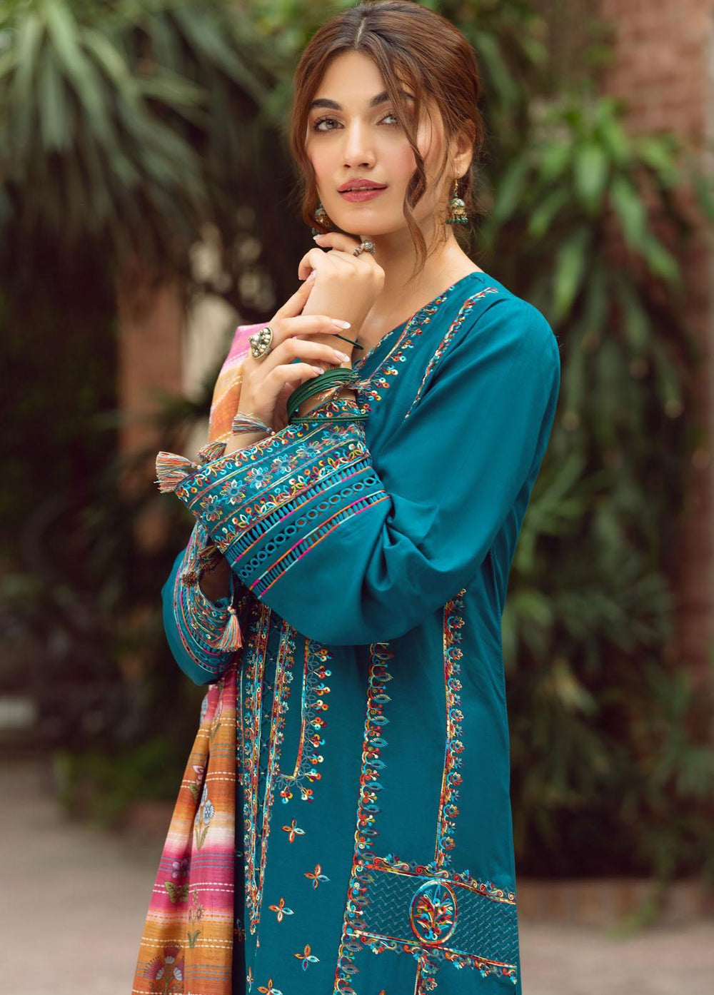 Iris By Jazmin Embroidered Lawn Suits Unstitched 3 Piece JZ23I 08 Greta - Spring / Summer Collection