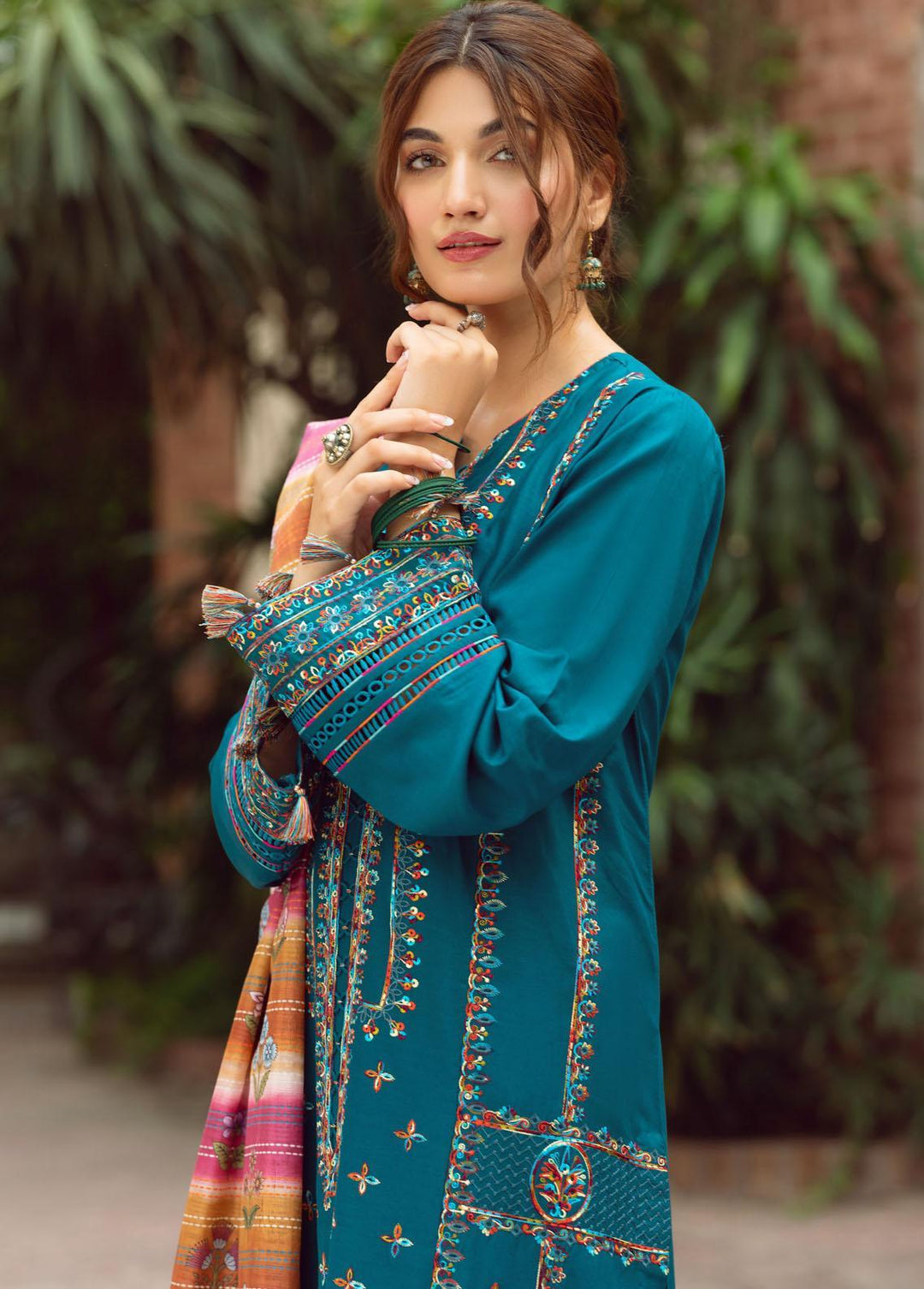 Iris By Jazmin Embroidered Lawn Suits Unstitched 3 Piece JZ23I 08 Greta - Spring / Summer Collection