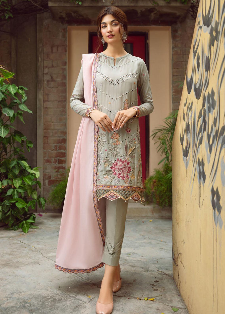 Iris By Jazmin Embroidered Lawn Suits Unstitched 3 Piece JZ23I 09 Shore Sand - Spring / Summer Collection