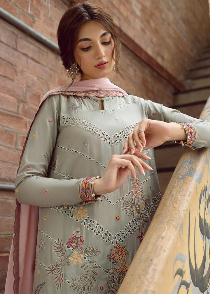 Iris By Jazmin Embroidered Lawn Suits Unstitched 3 Piece JZ23I 09 Shore Sand - Spring / Summer Collection