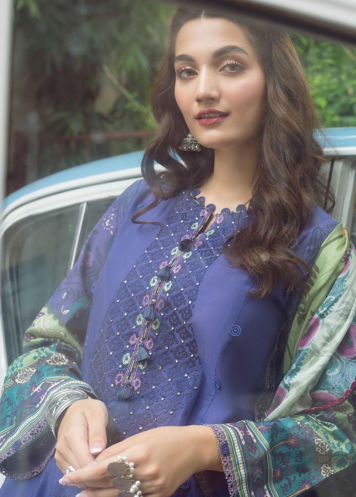 Iris By Jazmin Embroidered Lawn Suits Unstitched 3 Piece JZ23I 10 Orchid Opal - Spring / Summer Collection